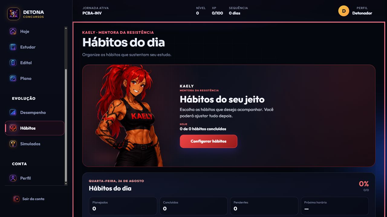Controle real de hábitos no DETONA